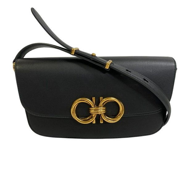 Salvatore Ferragamo Handbags - SALVATORE FERRAGAMO Black Shoulder Bag